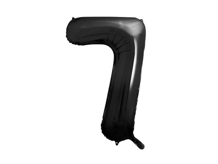  Foil balloon - Number "7" - Black - 86 cm