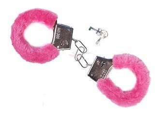 Metal Handcuffs - Pink Fur - Keys