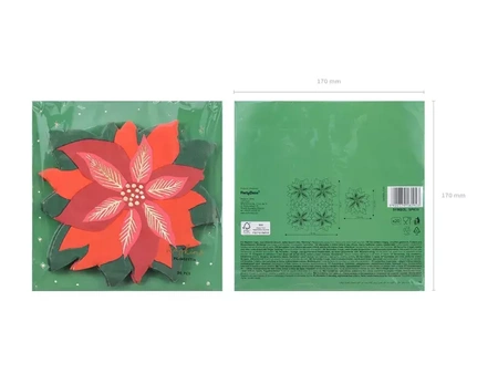 Star of Bethlehem napkins - 14.5 x 15.5 cm - 20 pcs