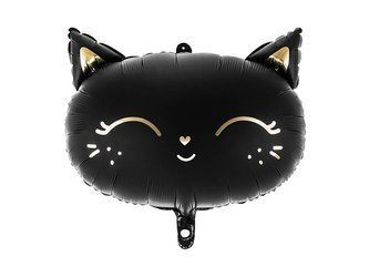 Foil balloon - Cat's head - Black - 48 x 36 cm