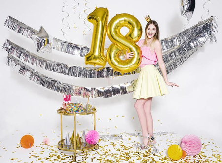 Foil balloon - Number "8" - Gold - 86 cm