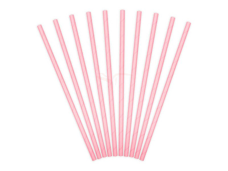 Paper straws - Pink - 19.5 cm - 10 pieces