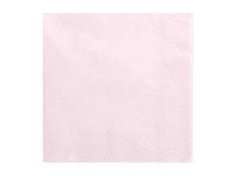 Paper napkins - Light powder pink - 33 x 33cm - 20 pieces