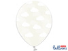 Strong 30cm balloons - Clouds - Crystal Clear - 6 pcs.