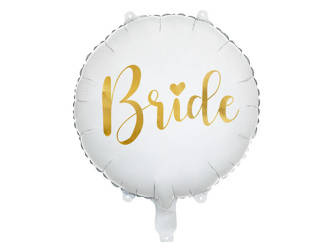 Foil balloon - Bride - White - 45cm