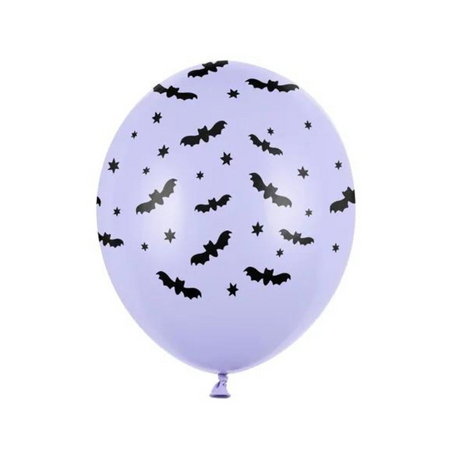 Balloon Strong 30 cm - Bats - Pastel Light Lilac - Halloween - 1 piece