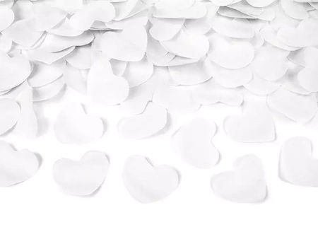 Confetti Tube - White Hearts - 80cm