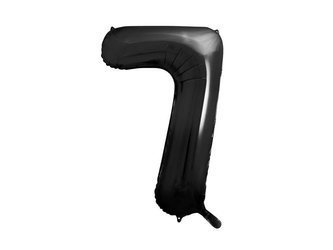 Foil balloon - Number "7" - Black - 86 cm