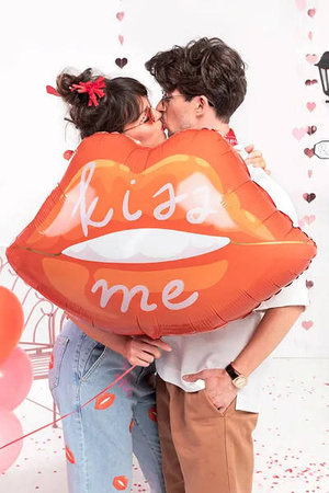 Foil balloon - Lips - Kiss Me - 86,5 x 65 cm