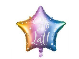 Foil balloon - Star Happy Birthday! - Colorful - 40 cm