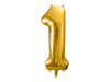 Foil balloon - Number "1" - Gold - 86 cm