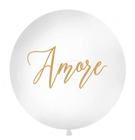 Balloon 1 m - Amore - white