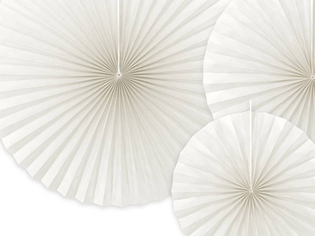 Decorative rosettes - broken white - 3 pcs.