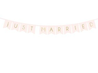 Banner - Just Married - Light Pink - 15 x 155 cm