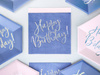 Paper napkins - Happy Birthday - Navy blue - 33x33cm - 20 pieces