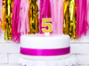 Birthday candle - Number 5 - Gold - 7 cm