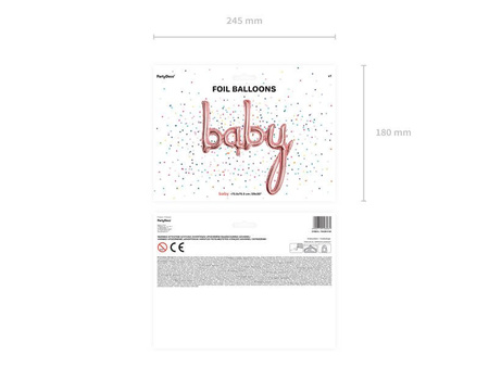 Foil balloon - Baby - Pink Gold - 73.5 x 75.5 cm