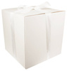 HUGE WHITE CARDBOARD BOX - with light cream ribbon - 60x60x60cm