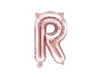 Foil balloon - Letter "R" - Pink Gold - 35 cm