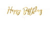 Birthday banner - Happy Birthday - Gold - 16.5 x 62 cm