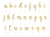 Cake topper - Alphabet - Gold - 53 pieces