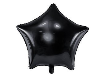 Foil balloon - Star - Black - 48 cm