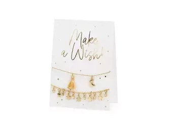 Card with bracelets - Make a wish! - 10.5 x 14.8 cm