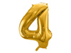 Foil balloon - Number "4" - Gold - 86 cm