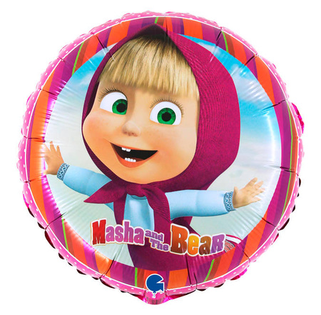 Foil Balloon, Double-sided "Masha and the Bear" - 18"