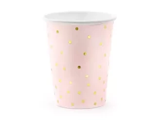 Dots cups - light pink - 260ml - 6 pieces