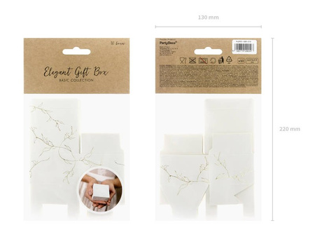 Gift Boxes - Twigs - White - 6 x 3.5 x 5.5 cm - 10 pieces