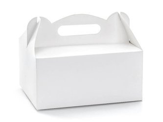 Decorative cake boxes - 19 x 14 x 9 cm - white - 10 pcs.