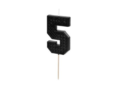 Birthday candle - Number 5 - Blocks - 6 cm