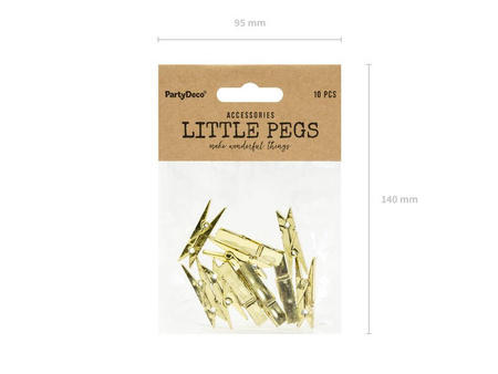 Buckles - Decorative clips - Gold - 10 pieces