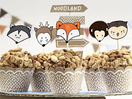 Muffin set - Woodland - Forest animals - 6 pieces