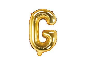 Foil balloon - Letter "G" - Gold - 35 cm