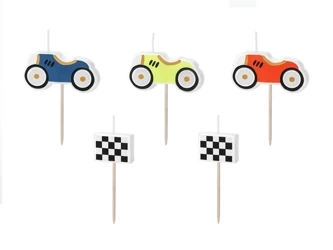 Birthday candles - Cars - 2-3 cm - 5 pcs.