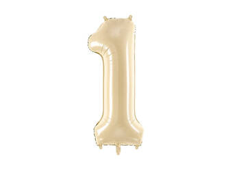 Foil balloon - Number 1 - beige - 72 cm