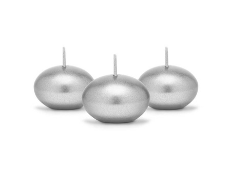 Floating candles - Silver - Metalized - 4 cm - 50 pieces