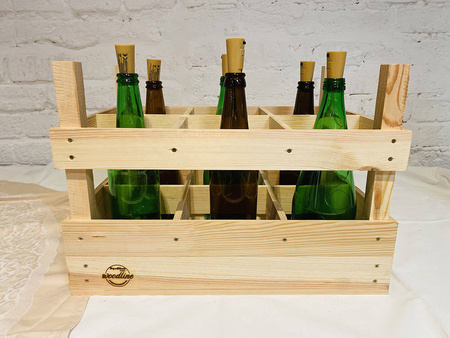 Decorative wooden box - For 6 bottles - 40x27x28 cm - Woodline