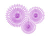 Decorative rosettes - Lavender - 20, 25, 30 cm - 3 pieces