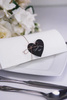 Paper Pendants - Hearts - Black - 5 x 4.5 cm - 10 pieces