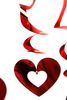 Decorative Swirls - Hearts - Red - 60cm - 5 pieces