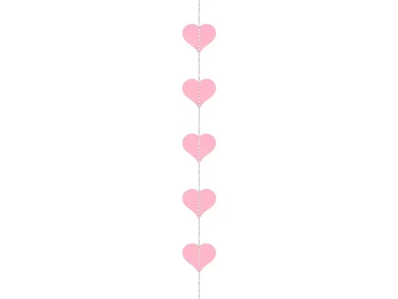 Heart Garland - 300 cm - Pink