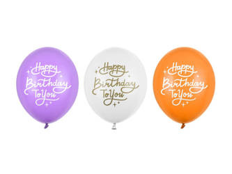 Balloons 30 cm - Happy Birthday To You - Mix - 50 pcs