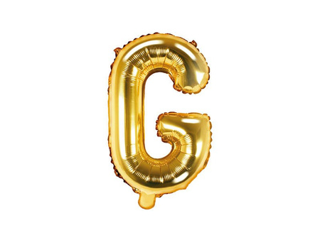 Foil balloon - Letter "G" - Gold - 35 cm