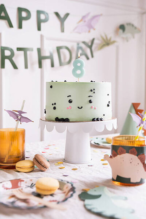 Birthday candle - Number 8 - mint - 5,5cm - 1pc.