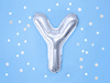 Foil balloon - Letter "Y" - Silver - 35 cm