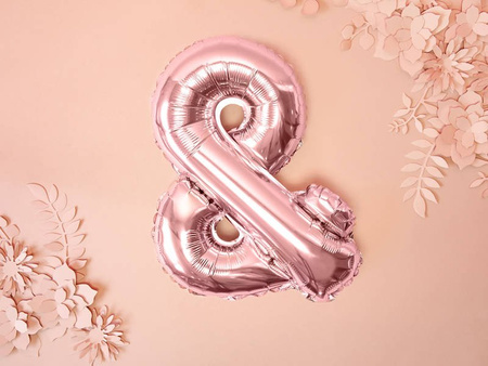 Foil balloon - Sign "&" - Pink Gold - 35 cm