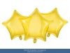 Foil balloon - Star - Yellow - Transparent - 48cm